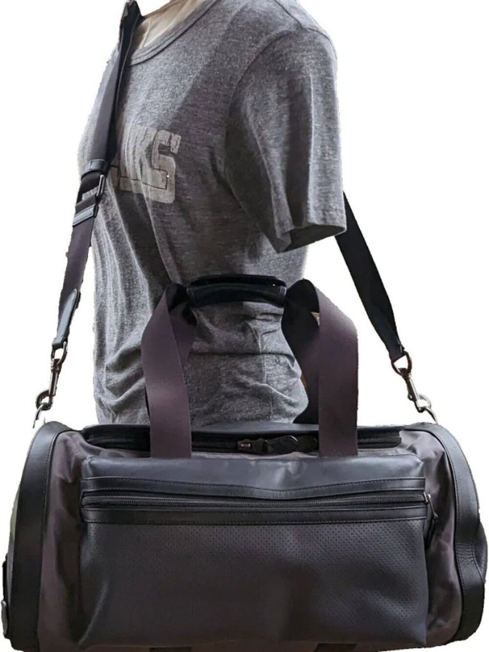 Coach Explorer Perforated Leather Duffel Bag